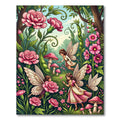 Whimsical Pink Fairy Garden Meadow Rug