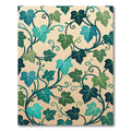 Elegant Emerald Ivy Botanical Swirl Rug