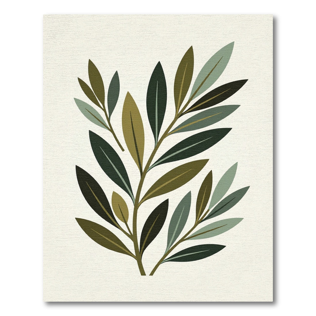 Olive Branch Botanical Composition Rug