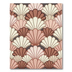 Art Deco Earthy Shell Scallop Rug