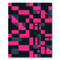 Bold Hot Pink Geometric Grid Rug