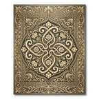 Ornate Gold Floral Interlace Rug