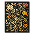 Golden Marigold Floral Botanical Art Rug