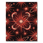 Atomic Red Starburst Orbit Rug