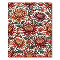 Red Orange Mum Chrysanthemum Floral Arrangement Rug