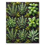 Green Herb Garden Arrangement Rug