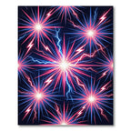 Electric Neon Starburst Lightning Rug