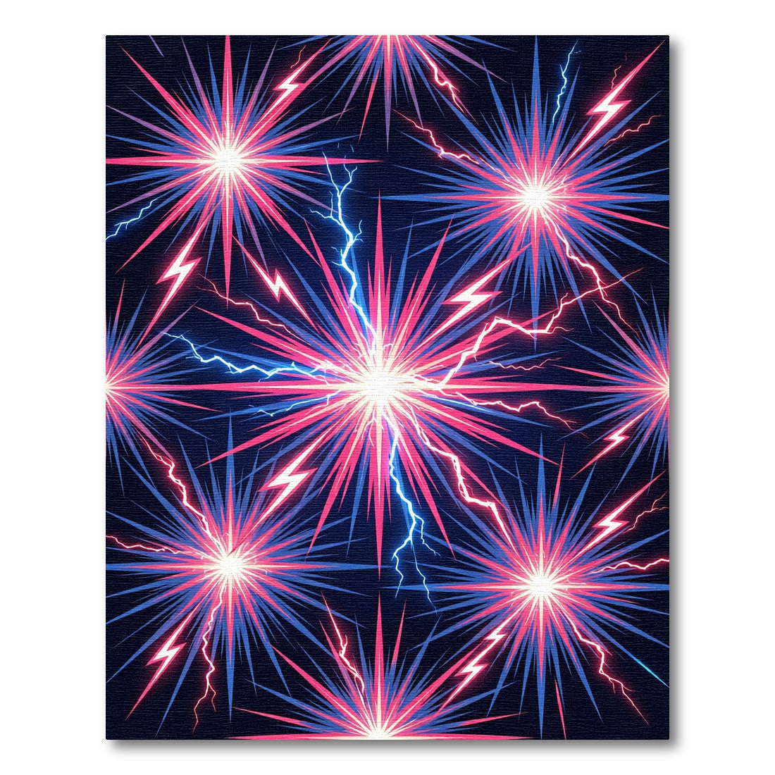 Electric Neon Starburst Lightning Rug