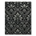 Ornate Gray Floral Lattice Rug