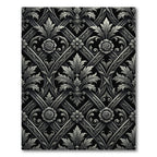 Ornate Gray Floral Lattice Rug
