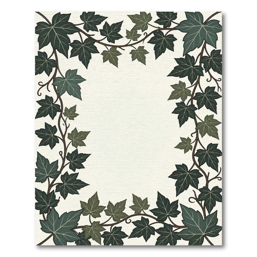 Green Ivy Vine Border Rug