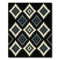 Monochromatic Geometric Diamond Boho Rug
