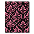 Pink Gothic Damask Filigree Flourish Rug