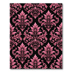 Pink Gothic Damask Filigree Flourish Rug