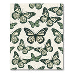 Sage Green Whimsical Butterfly Garden Rug