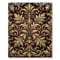 Gilded Gold Leaf Flourish Scroll Rug