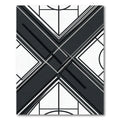 Monochrome Geometric X Sharp Angular Lines Rug