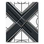 Monochrome Geometric X Sharp Angular Lines Rug