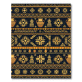 Nautical Ochre Tribal Geometric Vase Rug