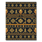 Nautical Ochre Tribal Geometric Vase Rug