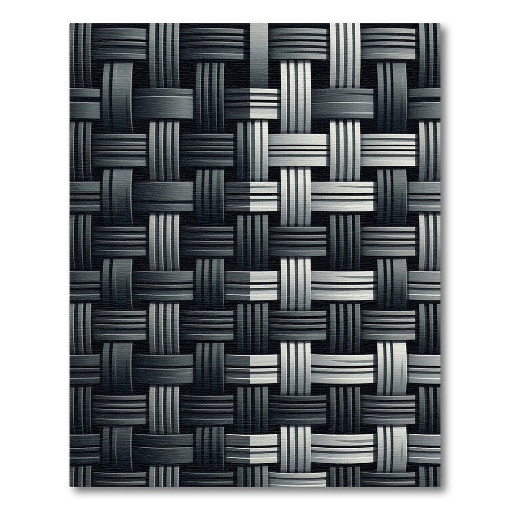 Monochromatic Slate Gray Woven Interlock Rug