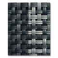 Monochromatic Slate Gray Woven Interlock Rug