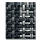 Monochromatic Slate Gray Woven Interlock Rug