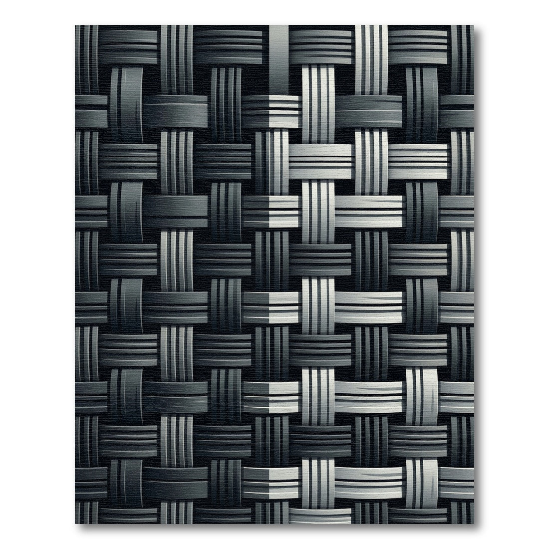 Monochromatic Slate Gray Woven Interlock Rug