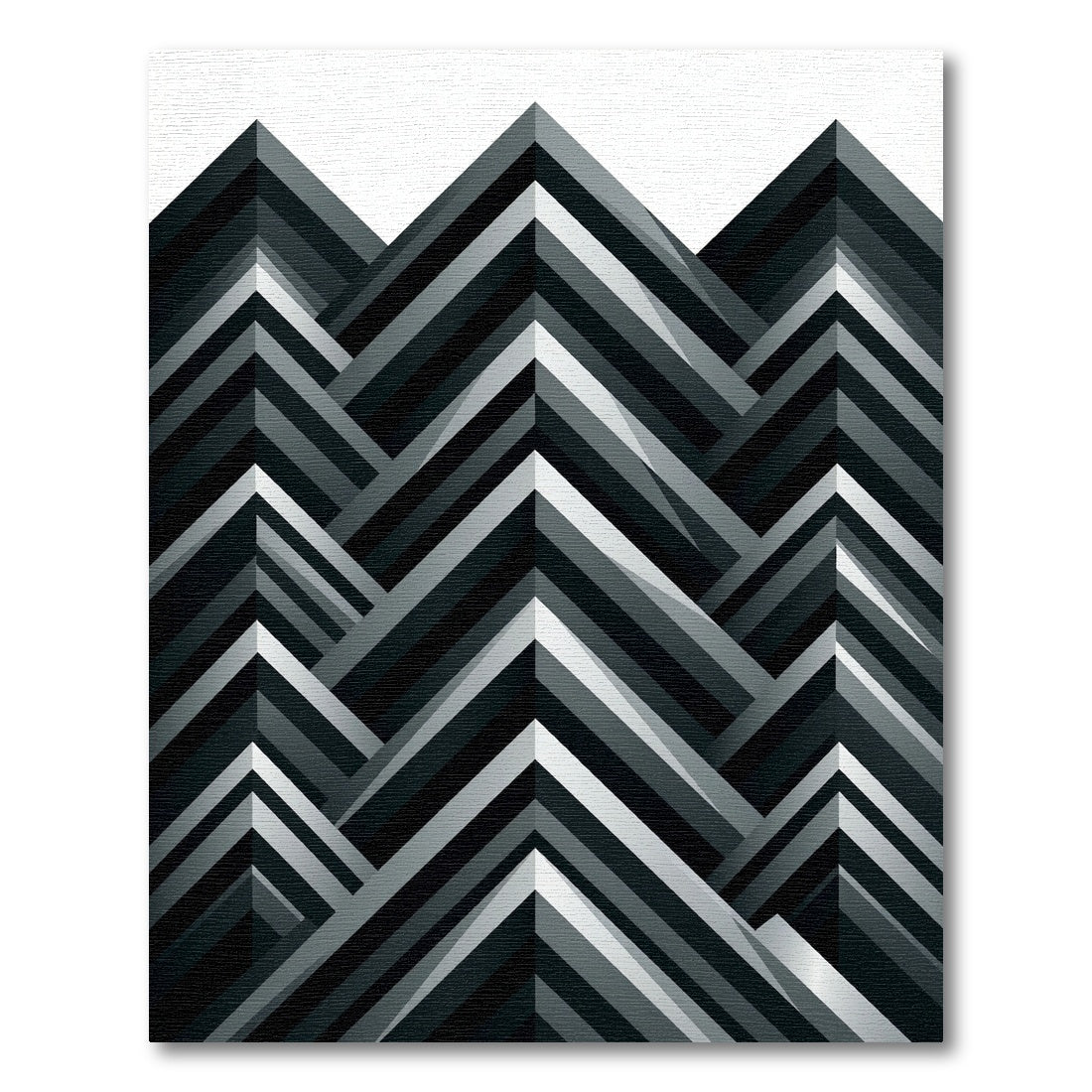 Monochromatic Angled Geometric Peaks Rug
