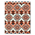 Coral Diamond Tribal Sunburst Rug