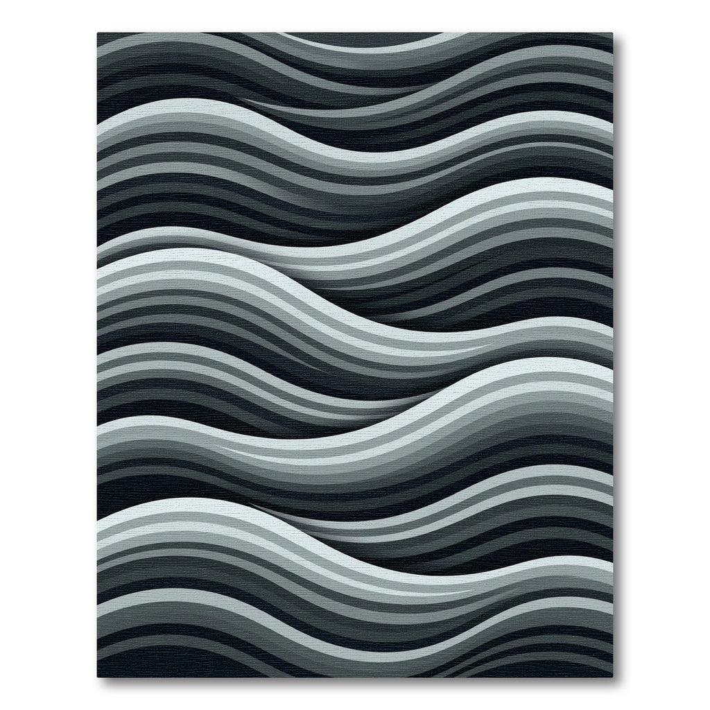 Monochromatic Gradient Wavy Lines Rug