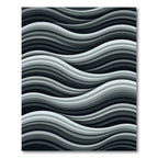 Monochromatic Gradient Wavy Lines Rug