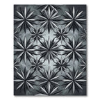 Modern Gray Starburst Geometric Rug