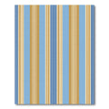 Classic Blue and Gold Striped Textile Rug