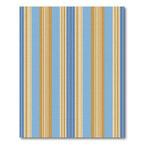 Classic Blue and Gold Striped Textile Rug
