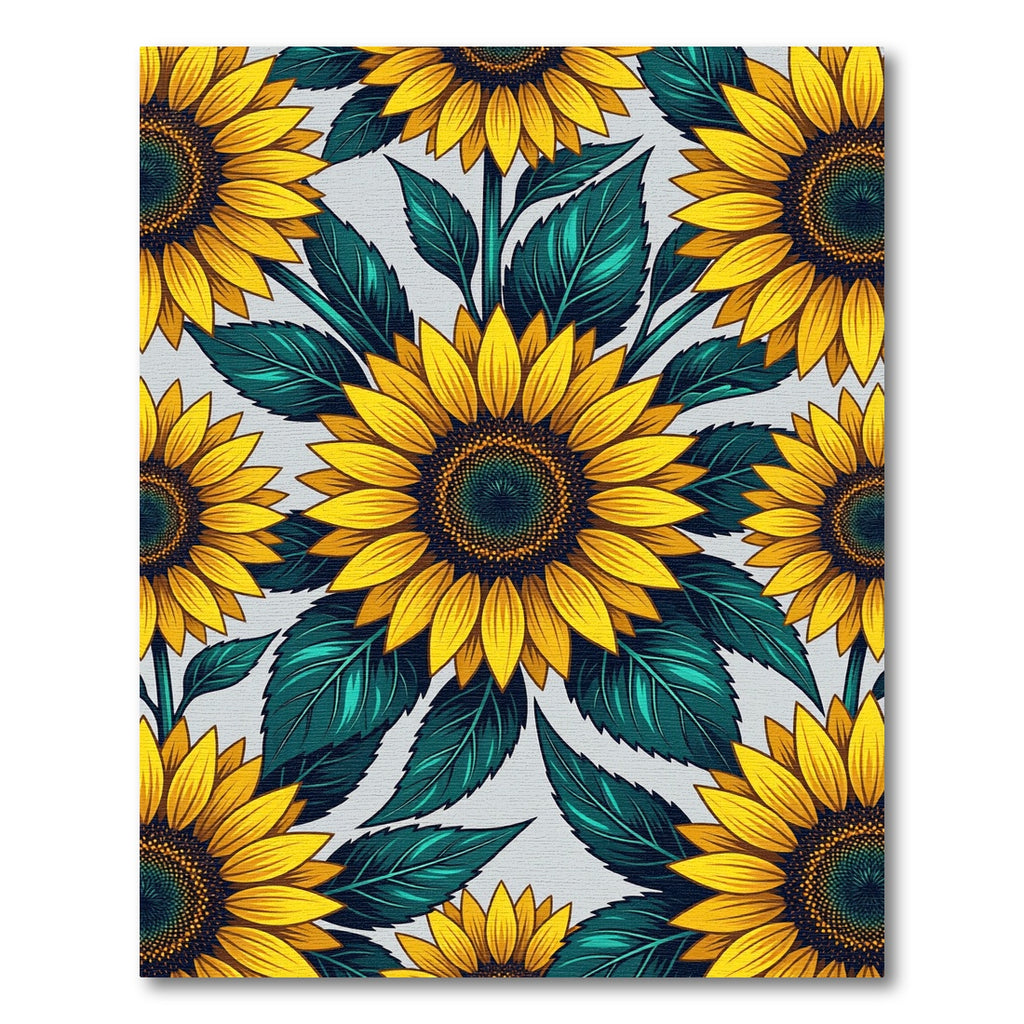 Vibrant Yellow Sunflower Botanical Garden Rug
