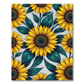 Vibrant Yellow Sunflower Botanical Garden Rug