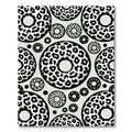 Monochrome Leopard Spotted Donut Illustration Rug