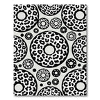 Monochrome Leopard Spotted Donut Illustration Rug
