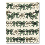 Sage and Cream Bow Garland Rug