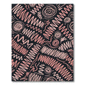 Coral Scribble Spiral Composition Rug