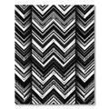 Monochrome Zigzag Chevron Geometric Sharp Lines Rug
