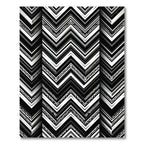 Monochrome Zigzag Chevron Geometric Sharp Lines Rug