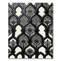 Monochrome Damask Victorian Scroll Rug