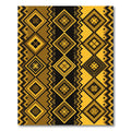 Bold Golden Geometric Tribal Diamond Rug