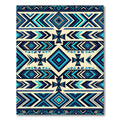 Nautical Blue Geometric Arrow Rug