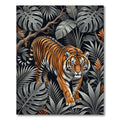 Striking Orange Tiger Lush Jungle Art Rug