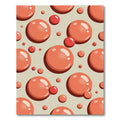 Playful Coral Sphere Bubble Art Rug