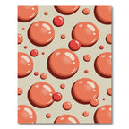 Playful Coral Sphere Bubble Art Rug