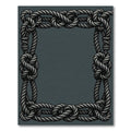 Nautical Rope Knot Border Rug